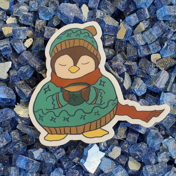 Penguin Winter Themed Sticker - Picture 1 of 1